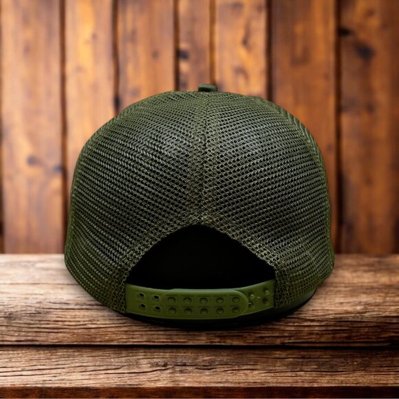 Weezer Unisex Trucker Hat Olive Snapback Eagles Wings Indie Rock Baseball Cap - Picture 2 of 4